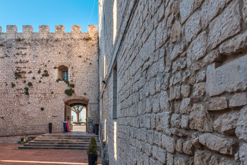 wall of castle in Campobasso 