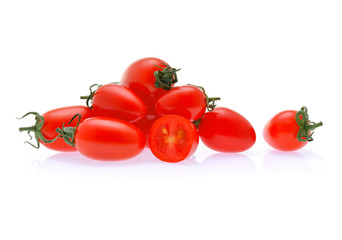 fresh cherry tomato isolated on white background