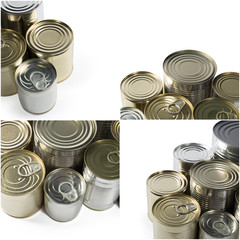Stacked Cans of Food