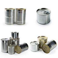 Stacked Cans of Food