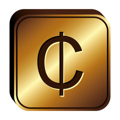 ghanaian cedi currency symbol icon image, vector illustration