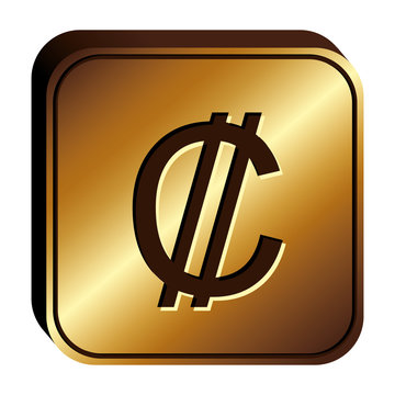 Colon currency symbol icon image, vector illustration