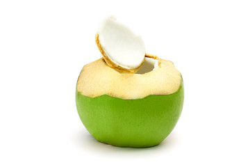 Coconut Ripe and tasty isolated on white background