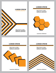 Set of the covers. Abstract geometric style.
