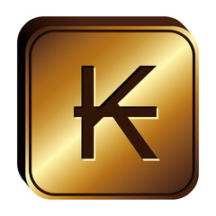 Fototapeta premium kips currency symbol icon image, vector illustration