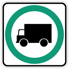 Panneau routier au Québec : Trajet obligatoire pour camions