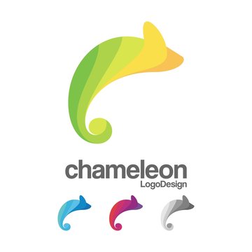 Abstract Chameleon Logo Vector 