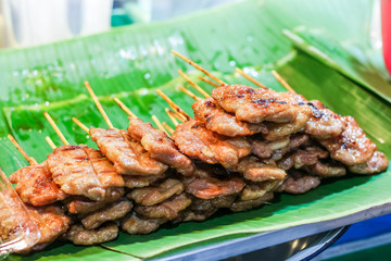 Thai Style Grilled Pork, Barbeque Pork, BBQ Pork