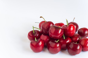cherry on white background