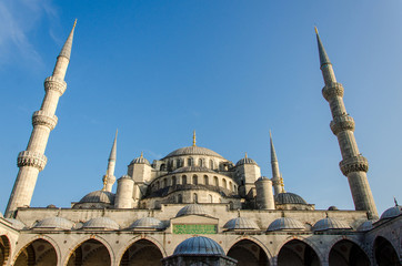 Fototapeta na wymiar TURKEY, ISTANBUL - OCTOBER 19, 2015 Sultanahmet Mosque (Blue Mosque) in Istanbul
