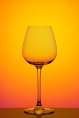 wineglass on colorful background