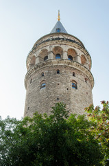 Fototapeta na wymiar TURKEY, ISTANBUL - OCTOBER 19, 2015 Galata tower