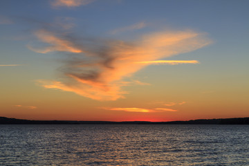 Sunset on Lake Superior in Pictured Rocks National Lakeshore, Michigan, USA