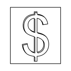 Dollar currency symbol icon image, vector illustration