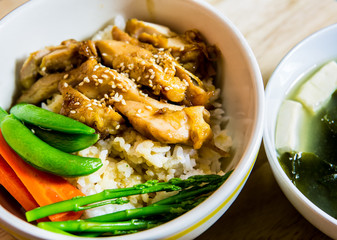 teriyaki chicken in bowl