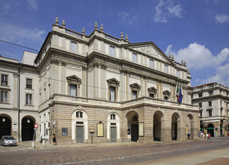 Fototapeta na wymiar La Scala opera house in Milan. Lombardy. Italy