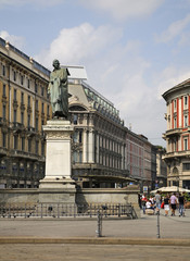 Fototapeta na wymiar Monument to Giuseppe Parini in Milan. Lombardy. Italy