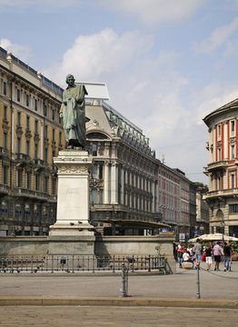 Monument To Giuseppe Parini In Milan. Lombardy. Italy