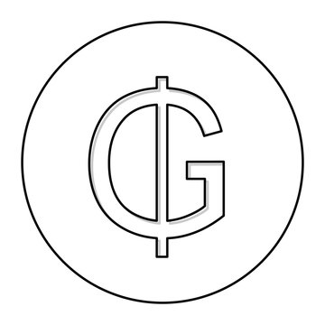 recommend clip art: paraguayan guarani currency symbol icon, vector illustration