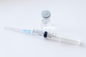 Medical vials for injection with a syringe