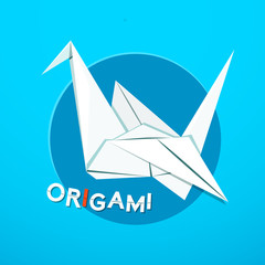 Origami concept design, vector illustration