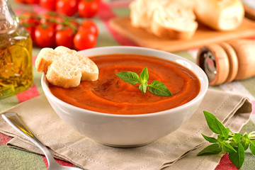 Tomatoes soup bowl