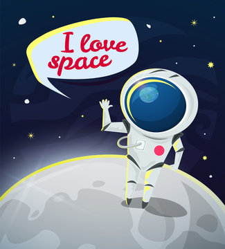 I love space vector illustration
