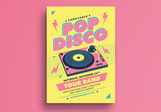 Pop Disco Flyer Layout