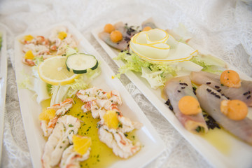Buffet a base di pesce
