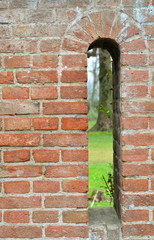 Slot of the medieval castle overlooking the secret garden