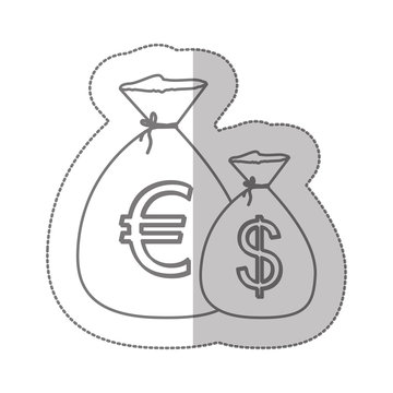 recommend clip art: euro and dollar currency symbol icon image, vector illustration