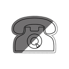 Telephone communication technology icon vector illustration graphic design