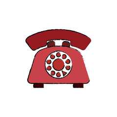 Telephone communication technology icon vector illustration graphic design
