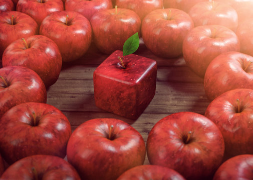 rote Äpfel - Ecken und Kanten zeigen