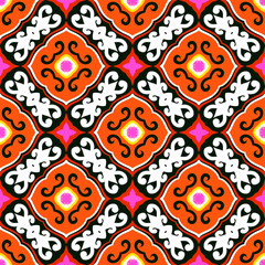 Suzani, vector pattern with bold ornament - 137096621