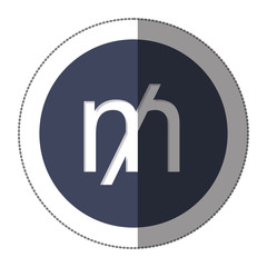 mill currency symbol icon image, vector illustration