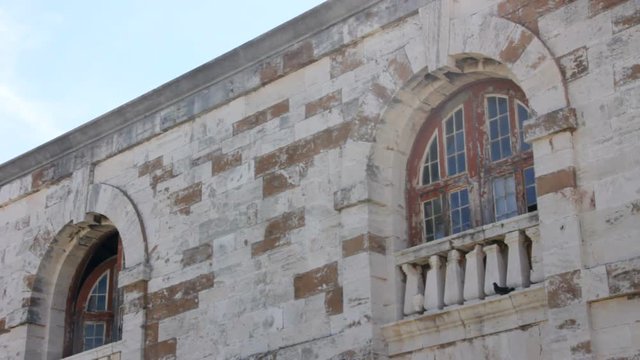 Remains of a building in the British Navel Dockyard in Bermuda.