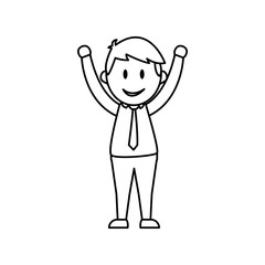 Businessman entrepreneur cartoon icon vector illustration graphic design
