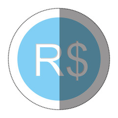 real brazil currency symbol icon image, vector illustration