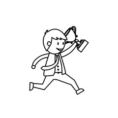 Businessman entrepreneur cartoon icon vector illustration graphic design