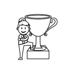 Businessman entrepreneur cartoon icon vector illustration graphic design