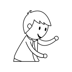 Businessman entrepreneur cartoon icon vector illustration graphic design