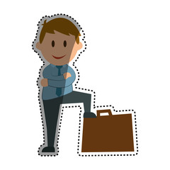 Businessman entrepreneur cartoon icon vector illustration graphic design
