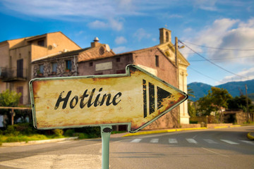 Schild 198 - Hotline