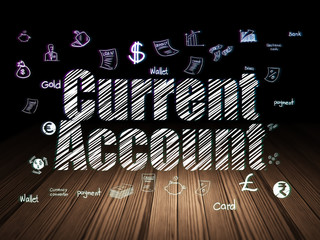 Currency concept: Current Account in grunge dark room