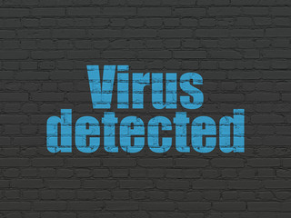 Fototapeta na wymiar Safety concept: Virus Detected on wall background