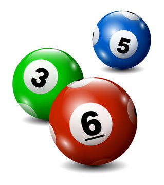 Vector Bingo / Lottery Number Balls Set 