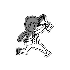 Businessman entrepreneur cartoon icon vector illustration graphic design