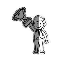 Businessman entrepreneur cartoon icon vector illustration graphic design