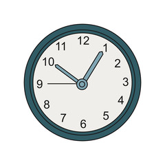 Wall clock color illustration